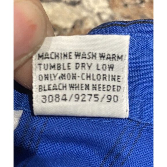 Boy's Medium 12/14 Retro Long Sleeve Blue Button Down Shirt Tomorrow Generation - Picture 5 of 15